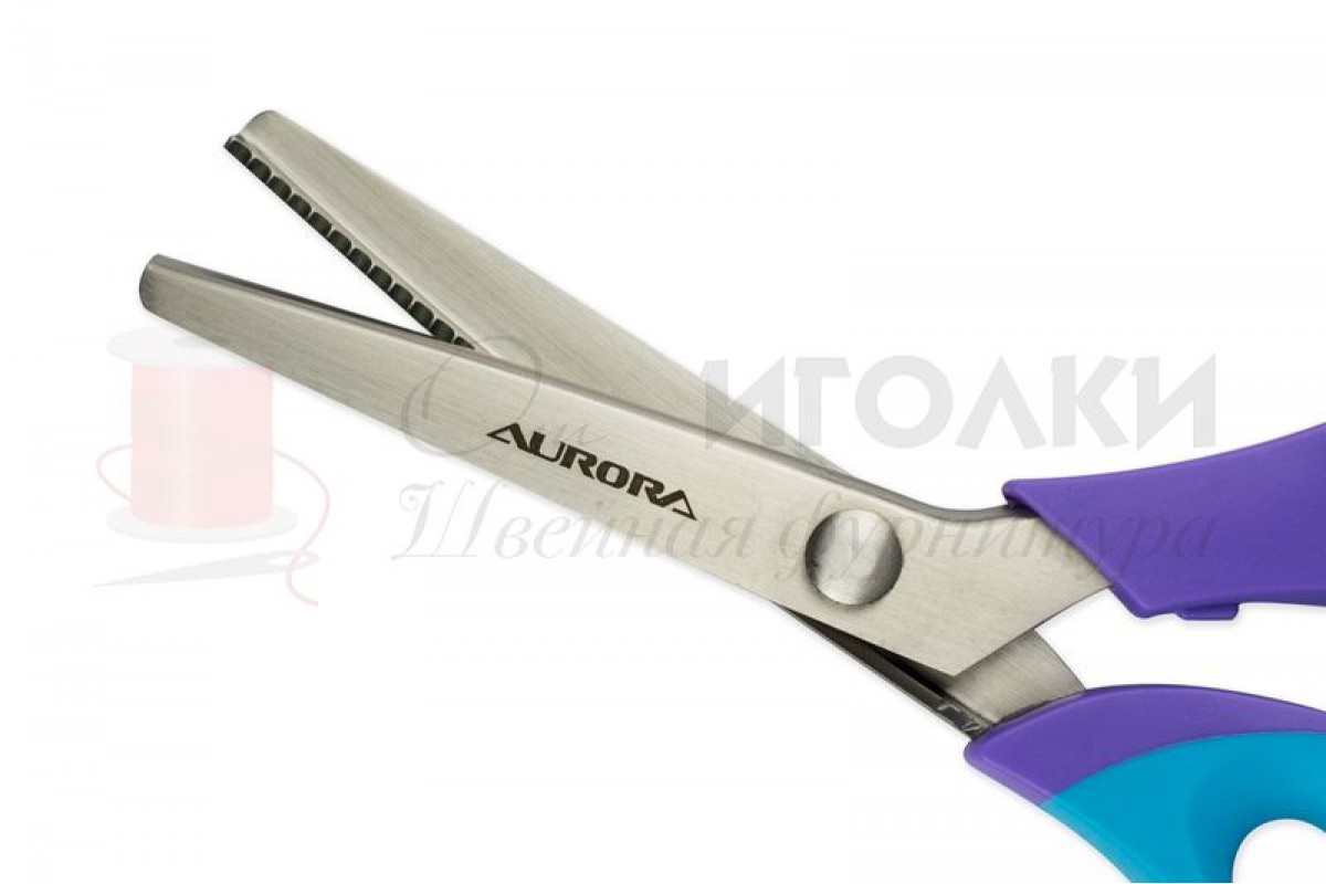 Ножницы зиг-заг Aurora "Волна" 23 см. шаг зубчика 3,5 мм. арт.AU496 уп.1 шт.